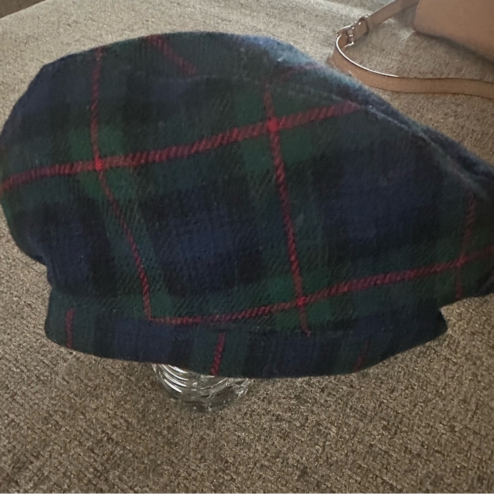 Pendleton plaid Wool driving cap